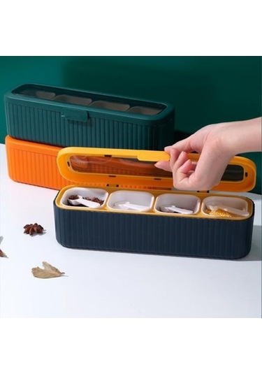 Novahub Mavi 1 Takım Çeşni Kavanoz Toz Geçirmez Ev Gereçleri Iyi Mühür Etkisi Çeşni Saklama Kutusu Baharat Kavanoz Mutfak Aracı Dayanıklı Çok Amaçlı Mavi Mavi