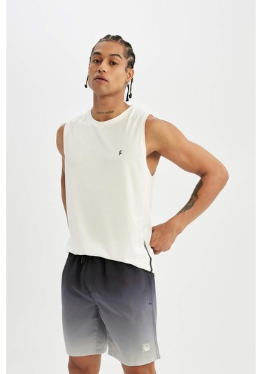 DeFacto Regular Fit Degrade Baskılı File Astarlı Diz Üstü Deniz Şortu Z6873AZ24HSBK27