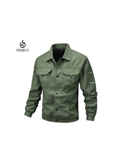 Erkek İlkbahar Ve Sonbahar Günlük Uçuş Ceketi Yeşil