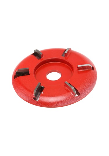 Vkemall 6 Dişli Çelik Ahşap Oyma Diski - Ahşap, Kök Oyma, Çay Tepsisi Parlatma Aracı Kırmızı Yaylı