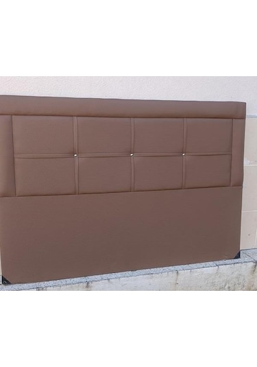 Başlık Dk Çift Kişilik 160'lık Kahverengi Hasır Görünümlü Suni Deri Kumaş El Yapım