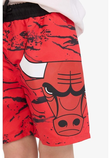 Defacto Erkek Çocuk Nba Chicago Bulls Deniz Şortu E6484a825hsrd44 Kırmızı