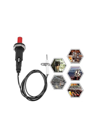 Konesam Pp Plastik Gaz Çörekçesi/ Fırın İçin Elektrikli Ateşleyici, 1m Kablolu, Anti-korozif, Dayanıklı, Kolay Kurulum