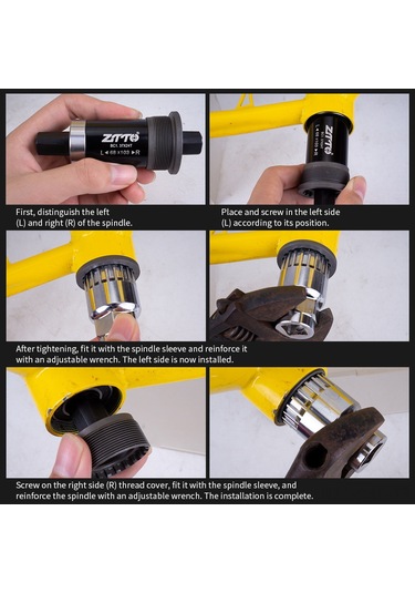 Samdoo 68mm Çelik Ortak Jantlı Bisiklet Orta Eksen, Su Geçirmez Vida Ve Pelin Rolmanlı, 127.5mm Boyut