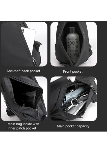 Sones Haoshuaı 1100-25 Erkek Göğüs Çantası Günlük Omuz Çantası