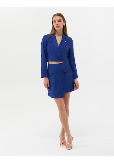 Pierre Cardin Kadın İndigo Etek Dokuma 50269105-vr028 İndigo