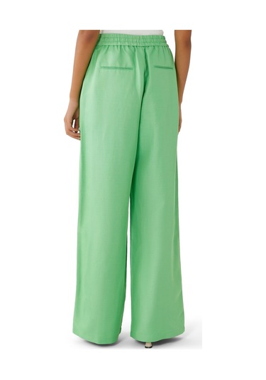 Acler Bonython Pants, Geniş Paça Yüksek Bel Pantolon Yeşil