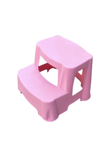 2 Katlı Çocuk Basamağı Pembe Plastik Pembe