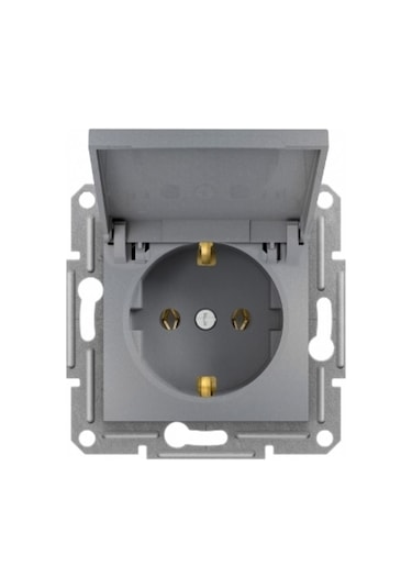 Schneider Eph3100162 Asfora Çelik Kapaklı Topraklı Priz