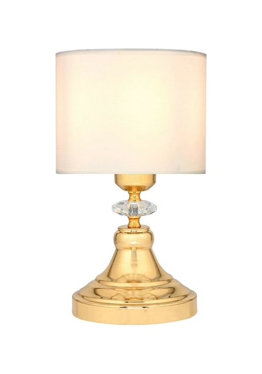 2 Adet Masa Lambası Gece Lambası Komidin Üstü Abajur Gold Krem