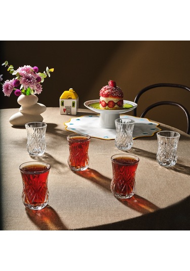 Rcr Melodia 6'lı Çay Bardağı Takımı Şeffaf