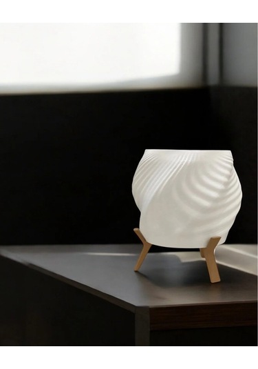 Vintage Gece Masa Lambası , Bohem Ev Dekorasyon , Dekoratif Abajur - Trendi Beyaz Çok Renkli