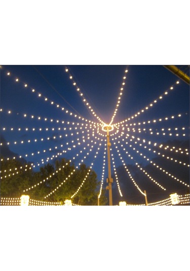 10 Metre 20 Duylu 9w Led Ampullü Zincir Bahçe Aydınlatma