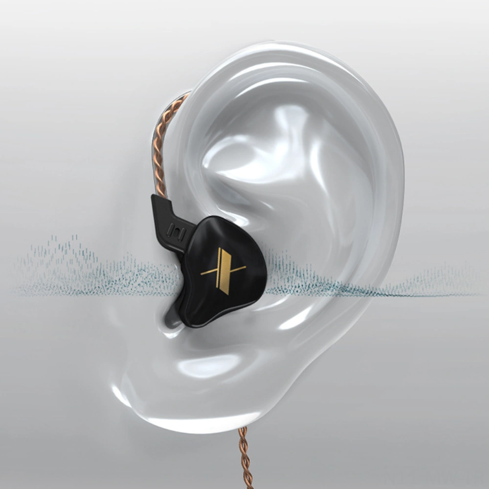 Moveevo Edx Kablolu Kulak İçi Kulaklık, 3.5mm Bağlantı, 10mm 1dd Sürücü, Çabuk Tak & Kullan, Değiştirilebilir Kablolu, Siyah Mikrofonlu Edx