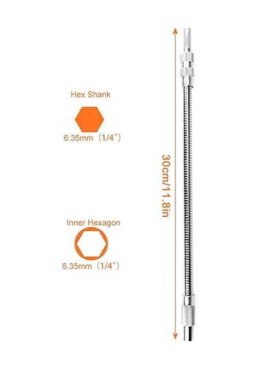Xurunkeji Esnek Matkap Ucu Uzatma Ve 105 Derece Dik Açı Matkap Bağlantı Seti - Ulaşılması Zor Alanlar İçin, Ev Geliştirme