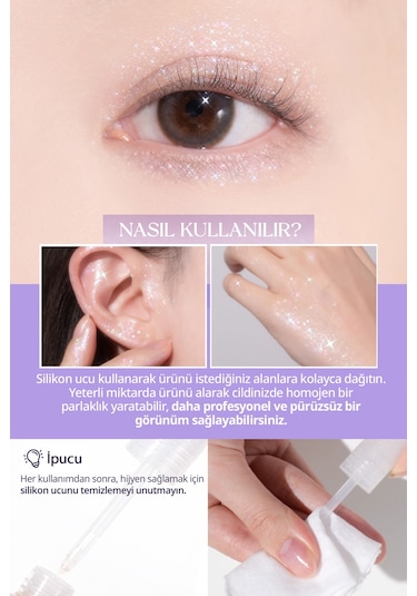 Clio Moon Glass Liquid Glitter Sweet Cloud 01 Baby Snow