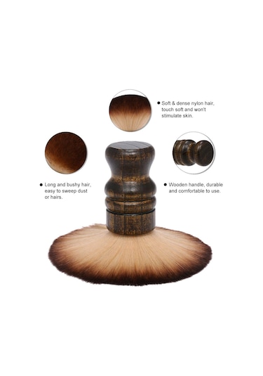 Büyük Boyunlu Toz Fırçası Yumuşak Berber Yüz Temizleme Saç Fırças