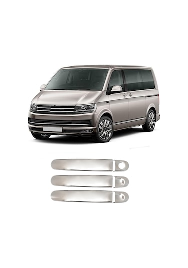 Volkswagen Transporter T6 Uyumlu 2015-2023 Krom Kapı Kolu 4 Kapı Paslanmaz  Çelik
