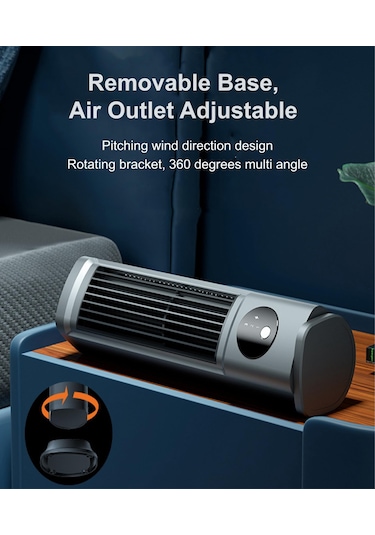 Jialan Yatak Odası Için 10'' Kule Vantilatör, 3 Hızlı Kanatsız