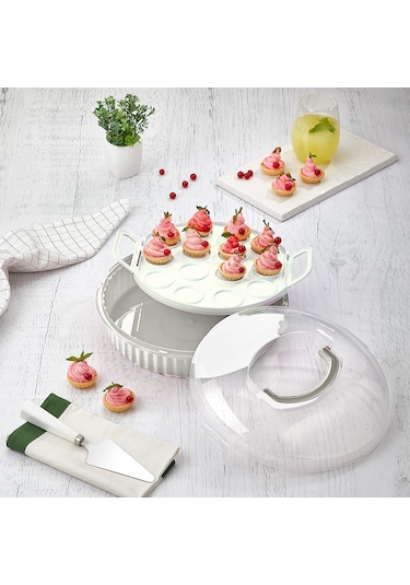 Pasta & Börek Muffin Kabı 3,8 L, Çok Amaçlı Saklama Kabı Beyaz