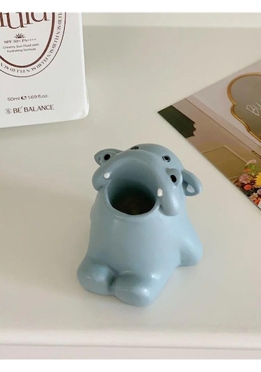 Karikatür Hayvan Diş Fırçası Tutucu Sevimli Corgi Köpekbalığı Depolama Standı Makyaj Fırça Kırtasiye Tezgah Organizatör Banyo Dekorasyon Shark Diğer