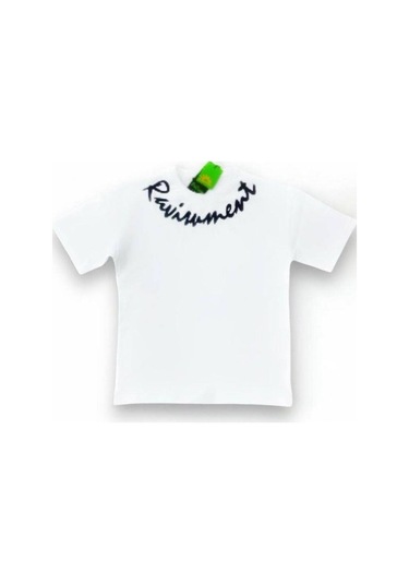 Erkek Çocuk Yazı Baskılı T-shirt-14622 Beyaz