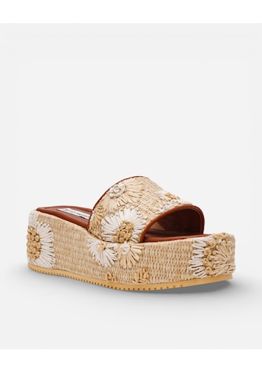 Steve Madden Decor-emb Natural Kadın Bej Sandalet Decor-emb