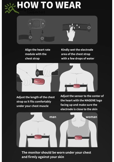 Magene H603 Göğüs Nabız Bandı Beyaz