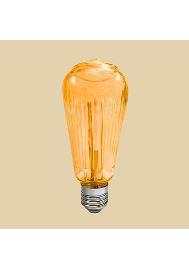 Ledx St-64 Rustik Star Desenli Ampül Amber