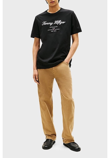 Tommy Hilfiger Erkek T Shirt Mw0mw33691 Bds Siyah Siyah