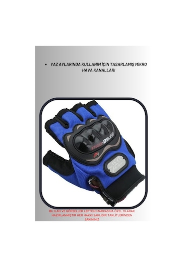 Probiker Tam Koruma Yarım Eldiven - Motosiklet Eldiven