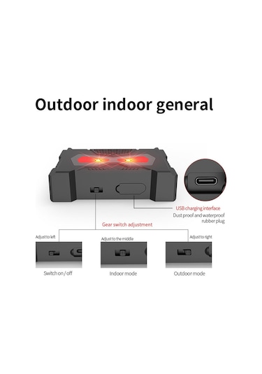 Kosona Güneş Enerjili Ultrasonik Hayvan Kovucu, 9-65 Khz Frekansı, Su Geçirmez, Bahçe/çiftlik Koruması, Siyah Sjz059