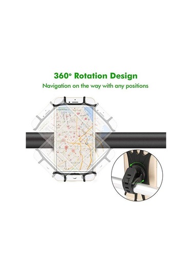 Butu Evrensel Ücretsiz Dönen Gerilebilir Silikon Telefon Montaj Bisiklet Gidon Cep Telefonu Tutucu 4-6 İnç Cep Telefonu Gps İçin