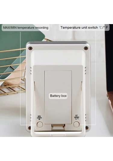 Topshop1 Gri Beyaz Kapali Sicaklik Gostergeli Kolay Okunur Yuzme Havuz Termometresi Kablosuz Dijital Monitor