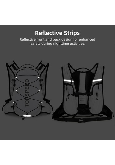 Vanaheimr Hiking Necessities Sırt Çantası Hafif Su Geçirmez Kamp Siyah Siyah