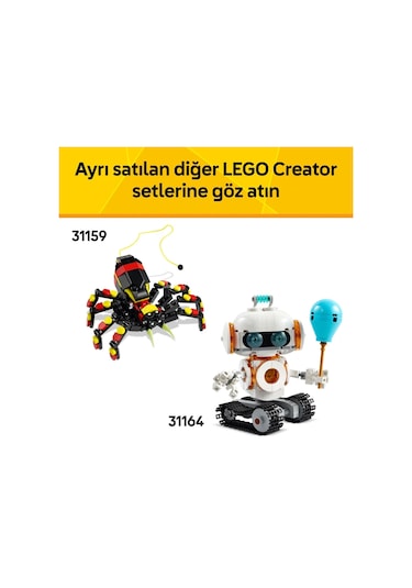 LEGO® Creator 3’ü 1 Arada Uçak: Yarış Uçağı 31160 - 7 Yaş ve Üzeri Çocuklar için Jet veya Helikoptere Dönüşebilen Oyuncak Yapım Seti (178P)