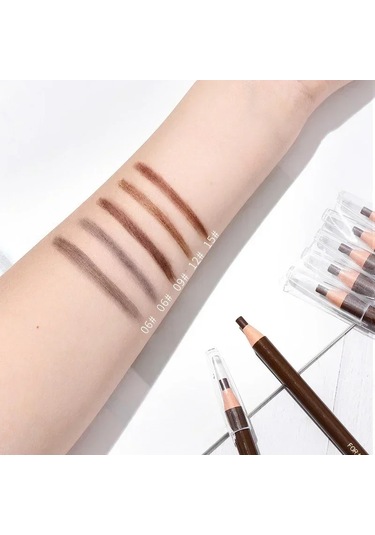 5 Adet Profesyonel Microblading Kalem Kalıcı Kaş Kalemi Dövme Su Geçirmez Sanat Eyebrow Trimmer E10