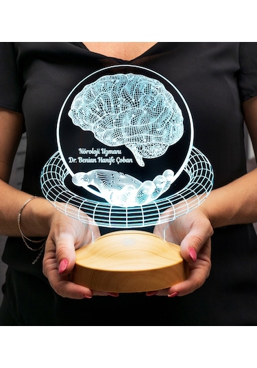 Nöroloji Doktoruna Hediye, Nörolog Hediyesi 3d Led Lamba