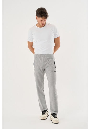 Shooter Sportswear Erkek Antrasit Eşofman Altı Nefes Alabilir Regular Kalıp Lastikli Ayarlanabilir Bel Gri