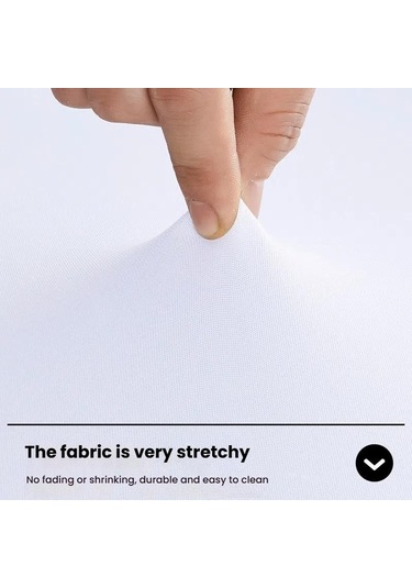 Sones Elastik Spandex Masa Örtüsü Otel Düğün Dekoru Düz Renk Kokteyl Yuvarlak Tabanlı Bar Örtüsü, Boyut: 80 Cm Yuvarlak Beyaz Beyaz