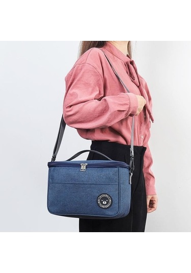 Novahub Gril Büyük Yalıtımlı Öğle Yemeği Çantası - Yetişkin Ve Çocuklar İçin - L Boy - Gri Renk - Termal Serin/sıcak Gıda Saklama Kutusu Gri