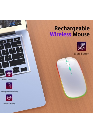 M40 Ultra-ince Kablosuz Fare 2.4g Şarj Edilebilir Kablosuz Sessiz Fare Ergonomik Tasarım 3 Ayarlanabilir Dpı Siyah M40