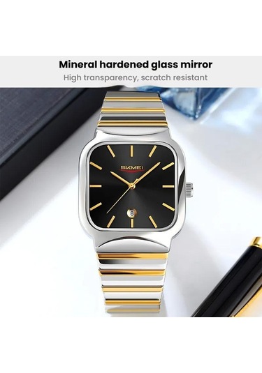 Sones Gedi 52004 Kadın Kuvars Elmas Bilezik Saat Gümüş Kabuk Yeşil Plaka