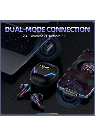 Onıkuma T27 Çift Modlu Soğuk Kablosuz Bluetooth Kulaklık Siyah