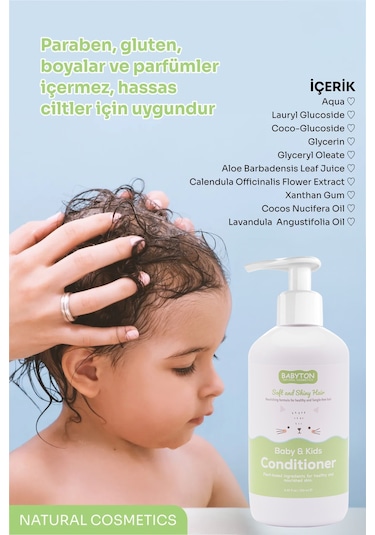 Babyton Bebek ve Çocuklar İçin Doğal Saç Kremi