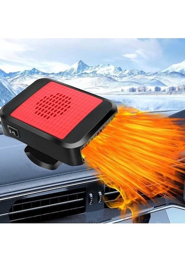 Wondernest 2025 Yükseltmesi Taşınabilir Lichen Isıtıcı, Hızlı Fan, Çözücü Buz Araba Aracı 2'si 12v İçin Siyah