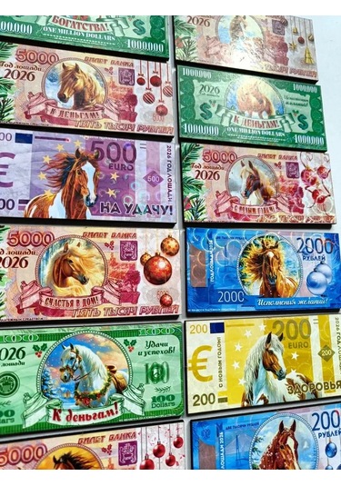 Magnitura.ru Yeni Yıl Mıknatısları 2026 Yılı Sembolü Banknotlar 24 Adet 445168870