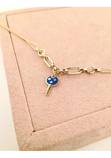 Anahtarlı Ataç Altın Bileklik