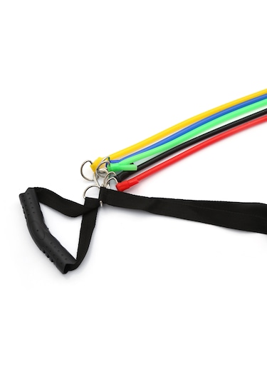 İmvula 11 Parça Latex Direnç Lastiği Seti Kapı Arkası Direnç Bandı Siyah