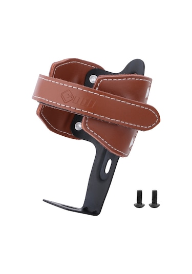 Odı Hakiki İnek Derisi Şişe Kafesi Bisiklet Montajlı Su Şişesi Tutucu, Vidalı - Kahverengi